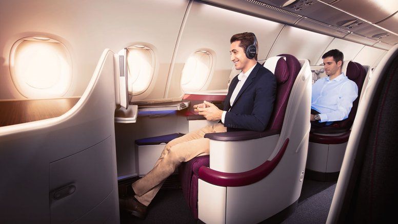 La Business Class de Qatar Airways.