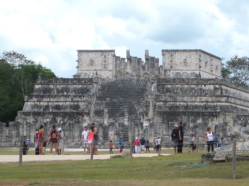 El Templo de los Guerreros o de las Mil Columnas una de las maravillas de Chichén Itzá.