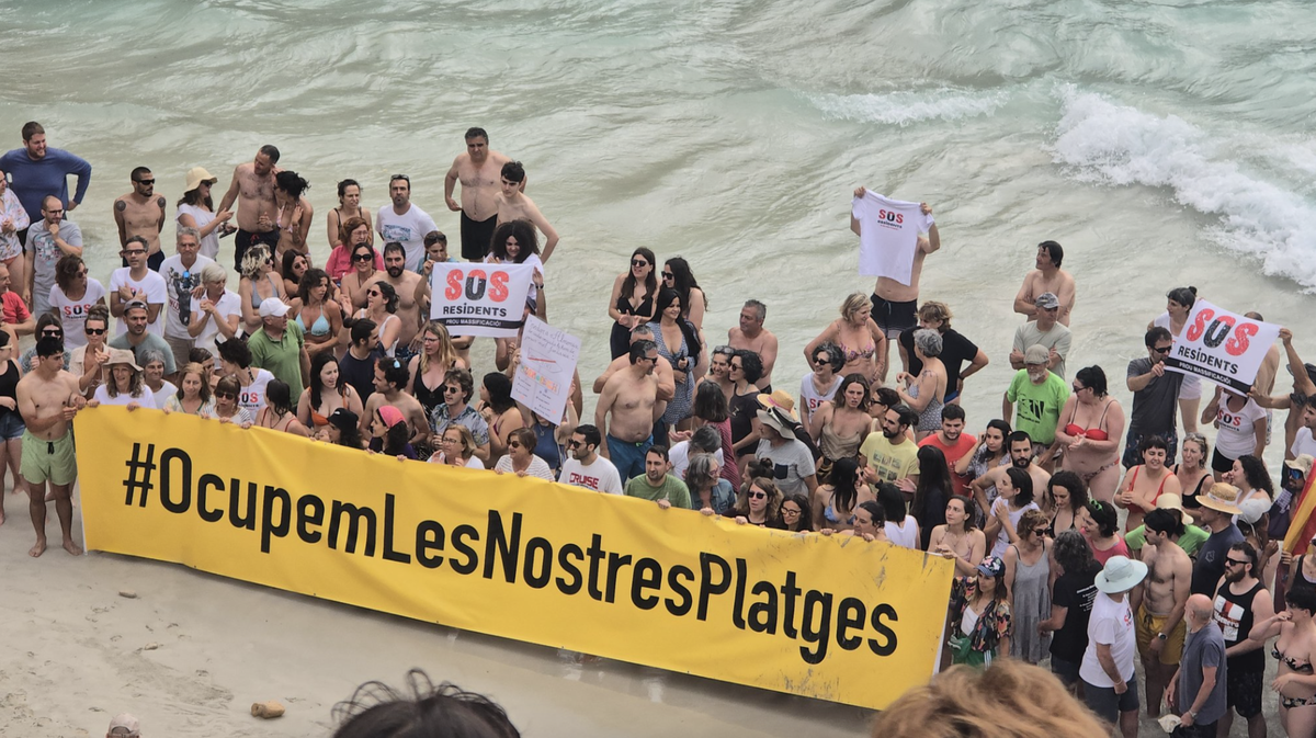 Protestas en contra del turismo de masas en Baleares.