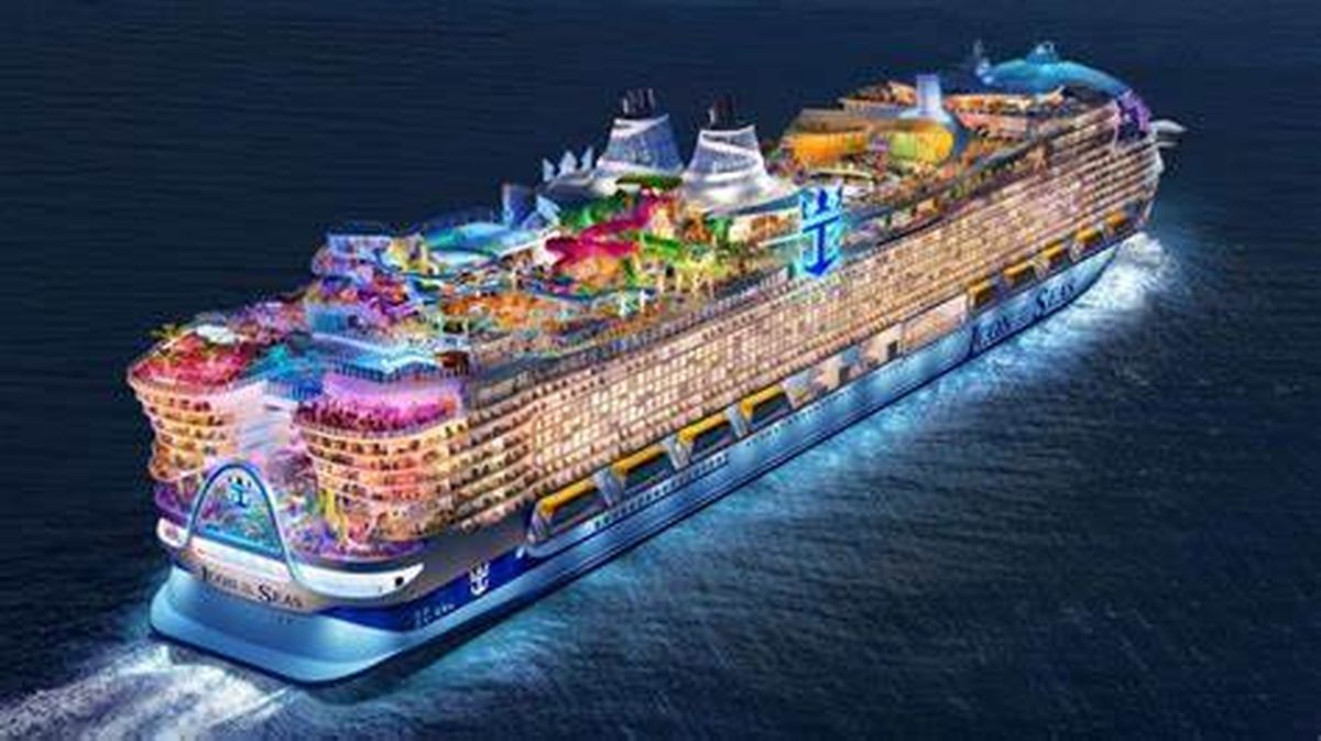 Render del Icon of the Seas, el revolucionario navío de Royal Caribbean.