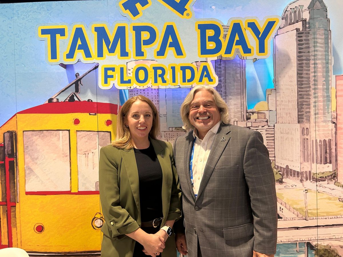 Stefanie Zinke, directora de Ventas Global; y Santiago Corrada, presidente y CEO de Visit Tampa Bay. - Ladevi Medios y Soluciones Stefanie Zinke, directora de Ventas Global; y Santiago Corrada, presidente y CEO de Visit Tampa Bay.