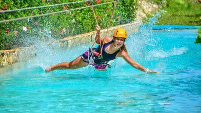 Punta Cana también tiene su propio parque de aventuras.