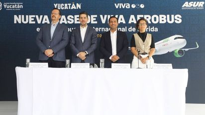 Autoridades del estado de Yucatán y directivos de Viva Aerobus anunciaron que el Aeropuerto Internacional de Mérida se convertirá en su nueva y sexta base operativa desde diciembre.