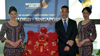 El vuelo inaugural de Singapore Airlines despegó el 27 de octubre desde el Aeropuerto Adolfo Suárez Madrid-Barajas