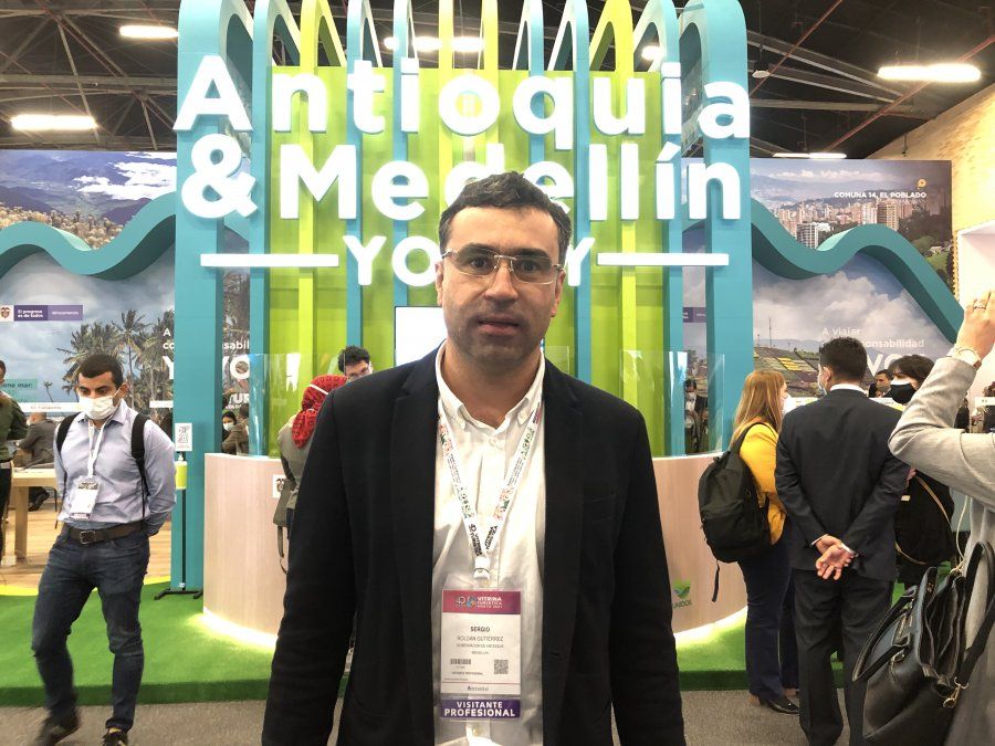 Sergio Roldán, titular de la Secretaría de Turismo de Antioquia, durante la Vitrina Turística Anato 2021.