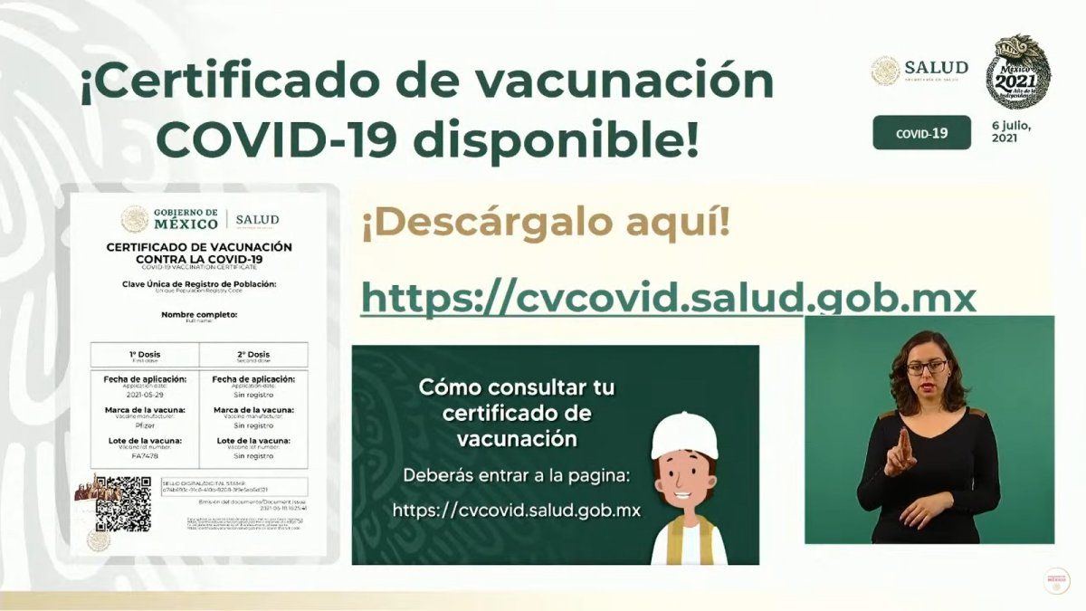 El certificado tiene un código QR que permite su verificación en tiempo real y serviría para países que solicitan pauta de vacunas.