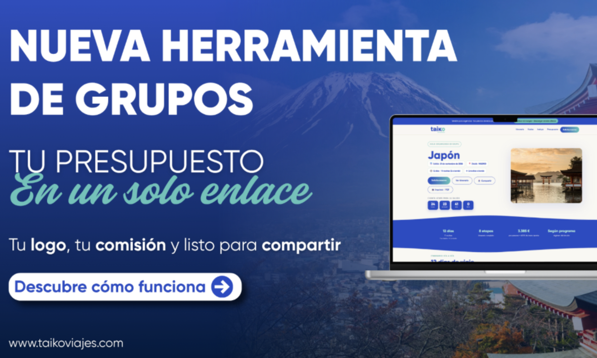 Taiko turoperador lanza una nueva herramienta para grupos.