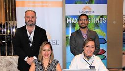Equipo comercial Maxitravel sede Guayaquil, incluido Fidel Murgueytio, gerente general.