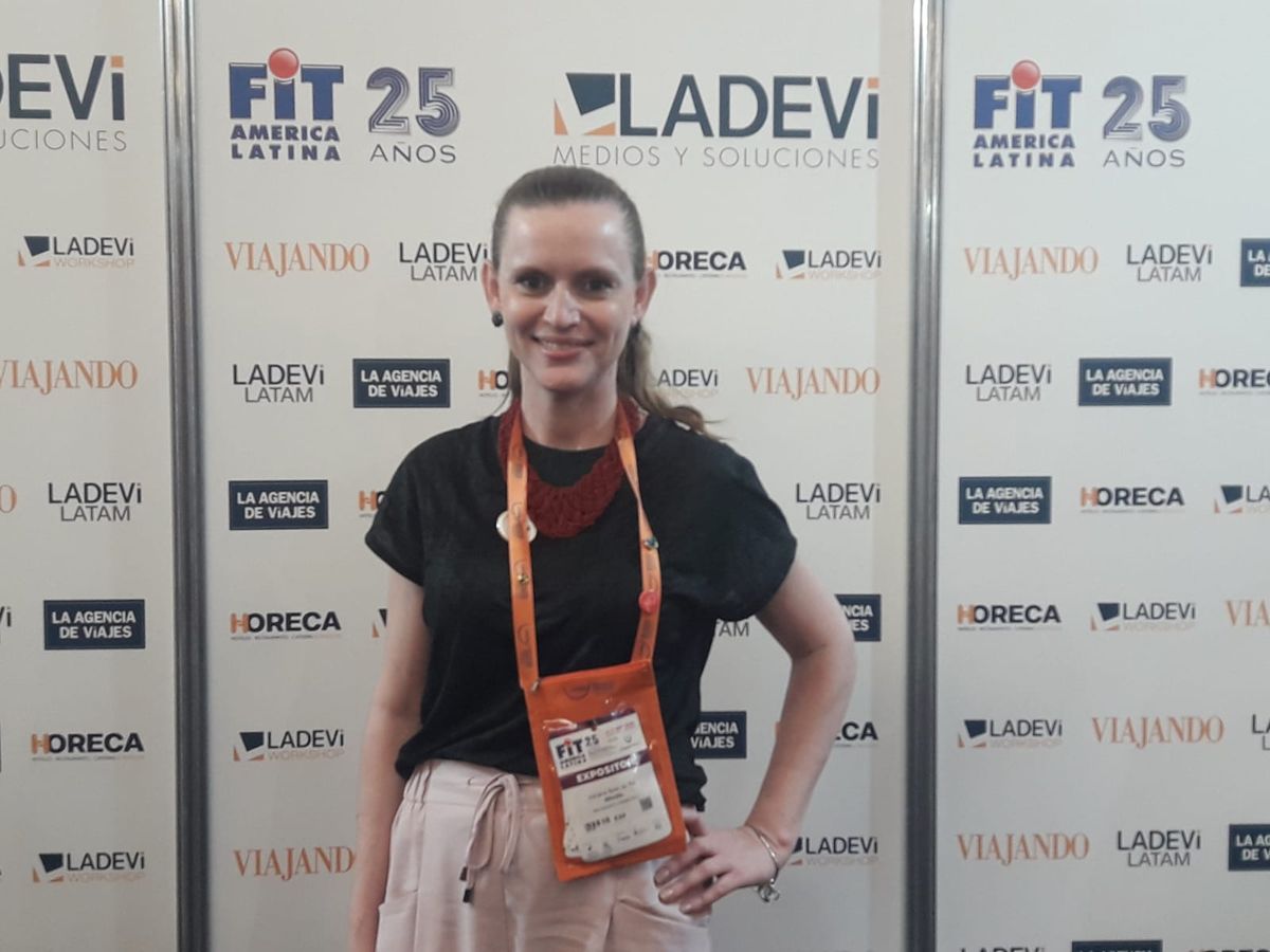 Adriana Both de Pin, directora ejecutiva del Balneario Camboriú Convention & Visitors Bureau, en la Feria Internacional de Turismo de América Latina.