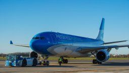 Un Airbus A330 de Aerolíneas Argentinas.