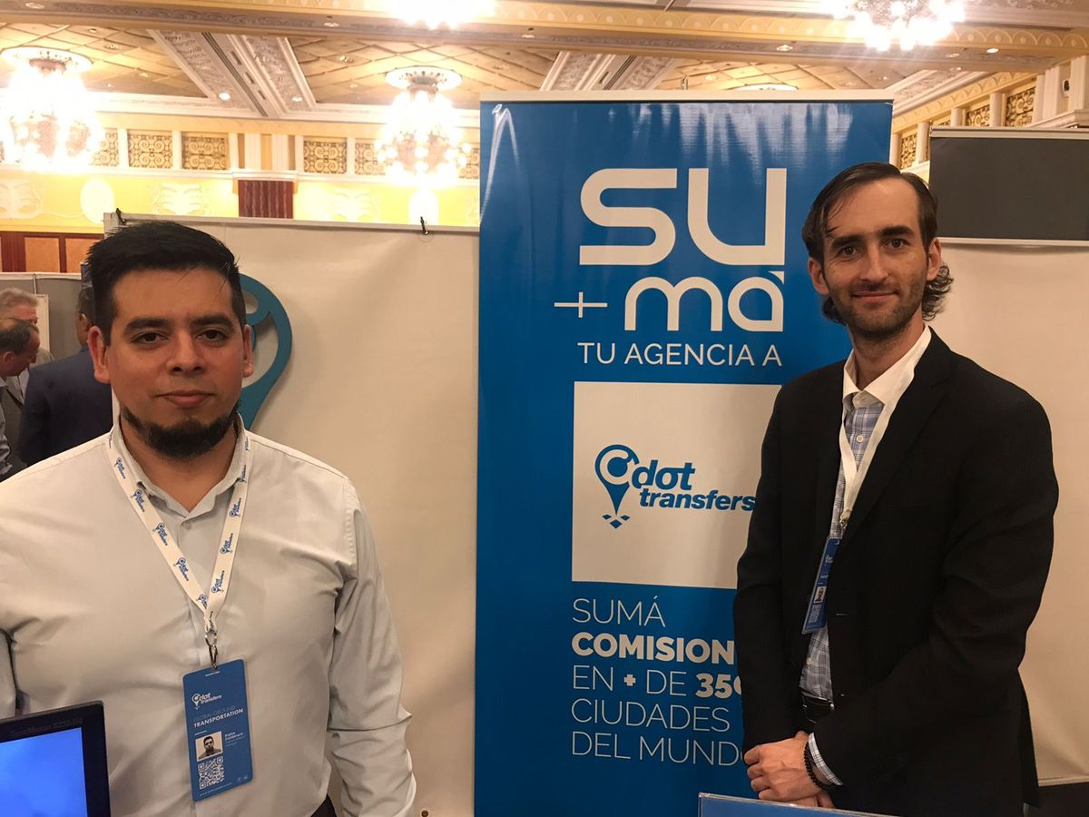 ECTU 2022: Pablo Calderaro, gerente de Ventas de DotTransfers; y Alexandr Sholokhov, gerente de Cuentas.