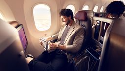 Los renovados asientos de la cabina Premium Business de Latam Airlines.