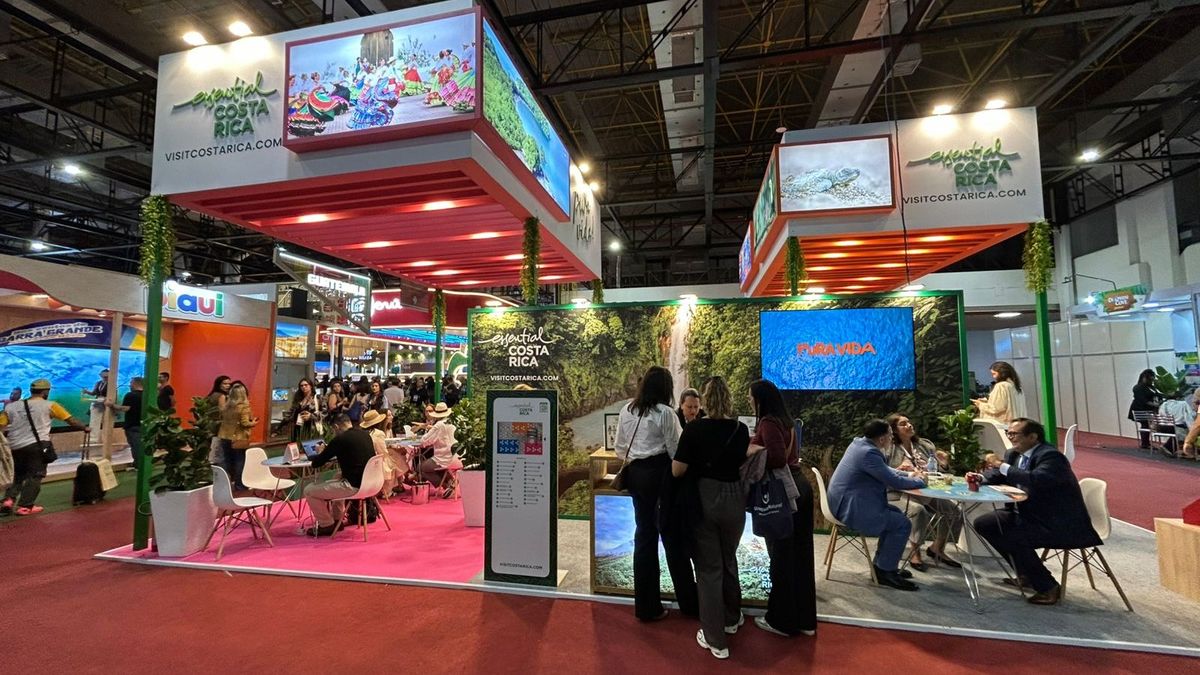 Stand de Costa Rica en WTM Latin America 2026, en San Pablo.