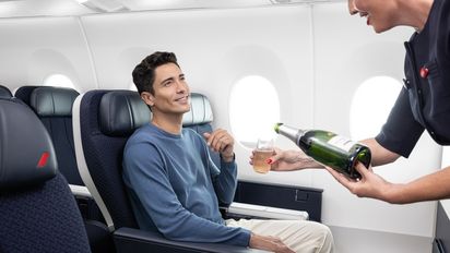 Alto nivel de calidad en la cabina Premium de Air France.