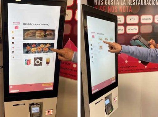 El equipamiento de restaurantes Kiosk Sighore-ICS permite una gestión del negocio automática