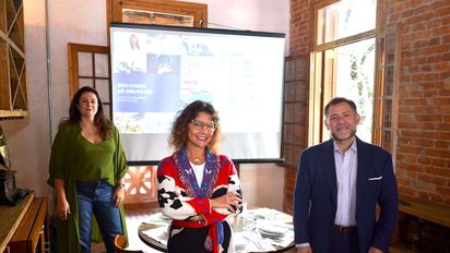 Grupo GEA redobla su apuesta por Brasil. En la foto, Marcelo Capdevilla junto a Danielle Román y Claudia Bagna.
