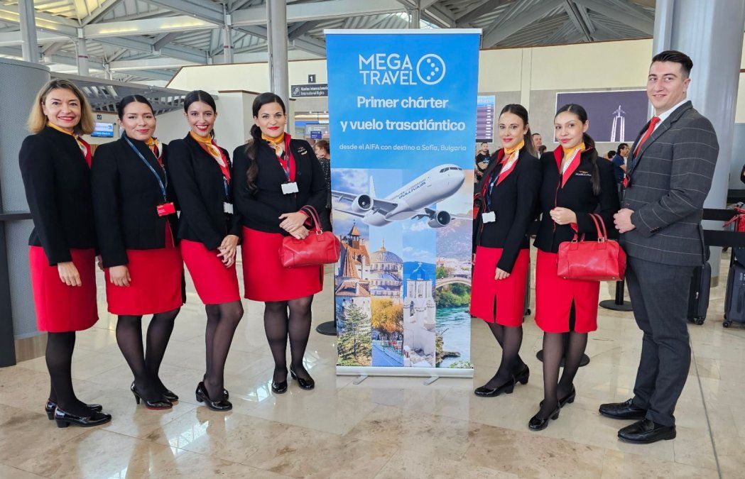 Mega Travel marcó un hito en su historia al inaugurar su primer vuelo trasatlántico desde el Aeropuerto Internacional Felipe Ángeles (AIFA).