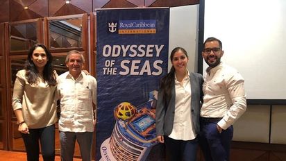 Equipo Royal Caribbean Ecuador, incluidos Germánico Maya, gerente general y; Jean Malavé, gerente comercial.&nbsp;