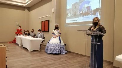 Lilian Cerrillo durante la protesta.