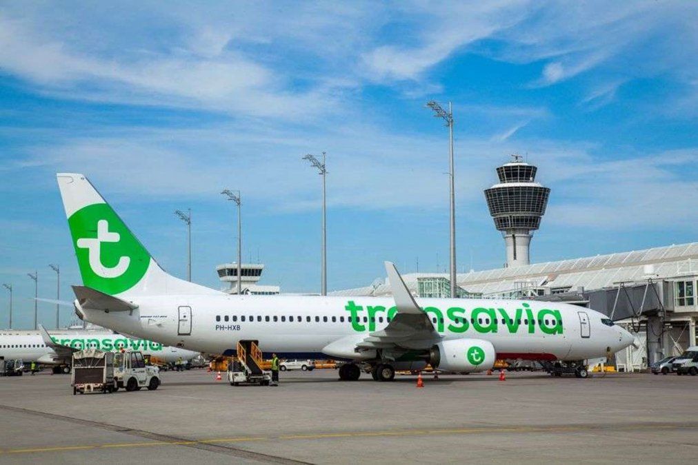 Uno de los Boeing B-737 de Transavia, que pondrá vuelos directos entre Málaga y Montpellier.