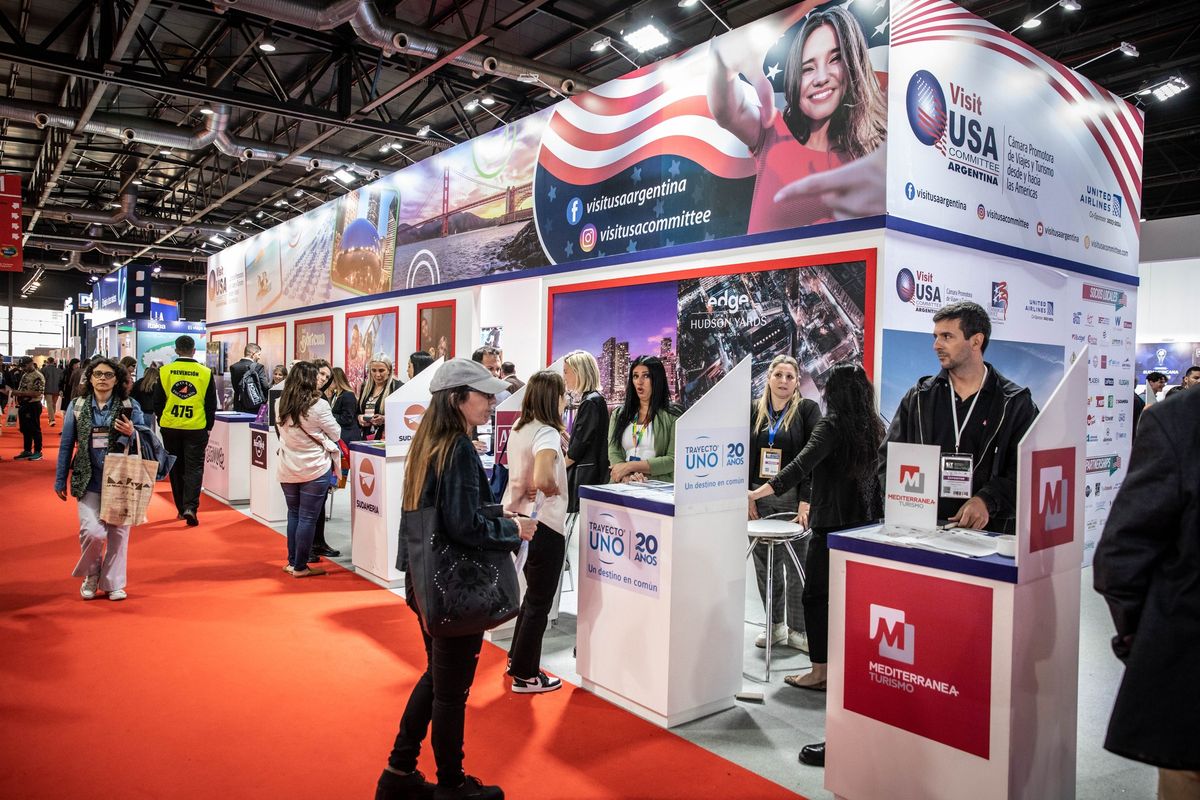 El pabellón Estados Unidos del Comité Visit USA Argentina en FIT 2024. 