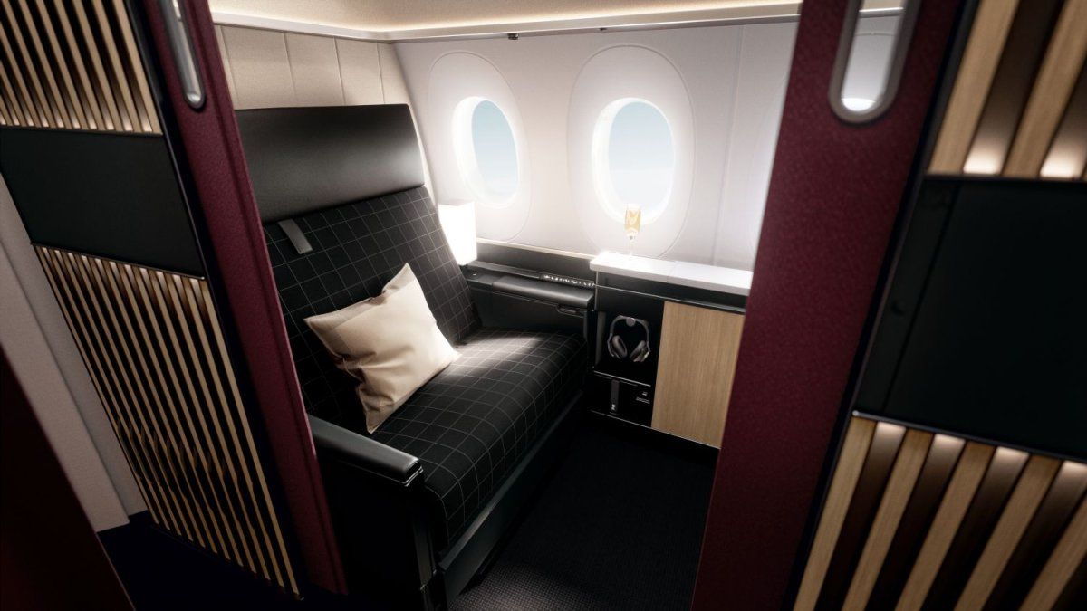 Los nuevos asientos en las suites de la Swiss First Class y de la Swiss Business Class