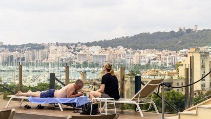 Turistas extranjeros en Baleares.