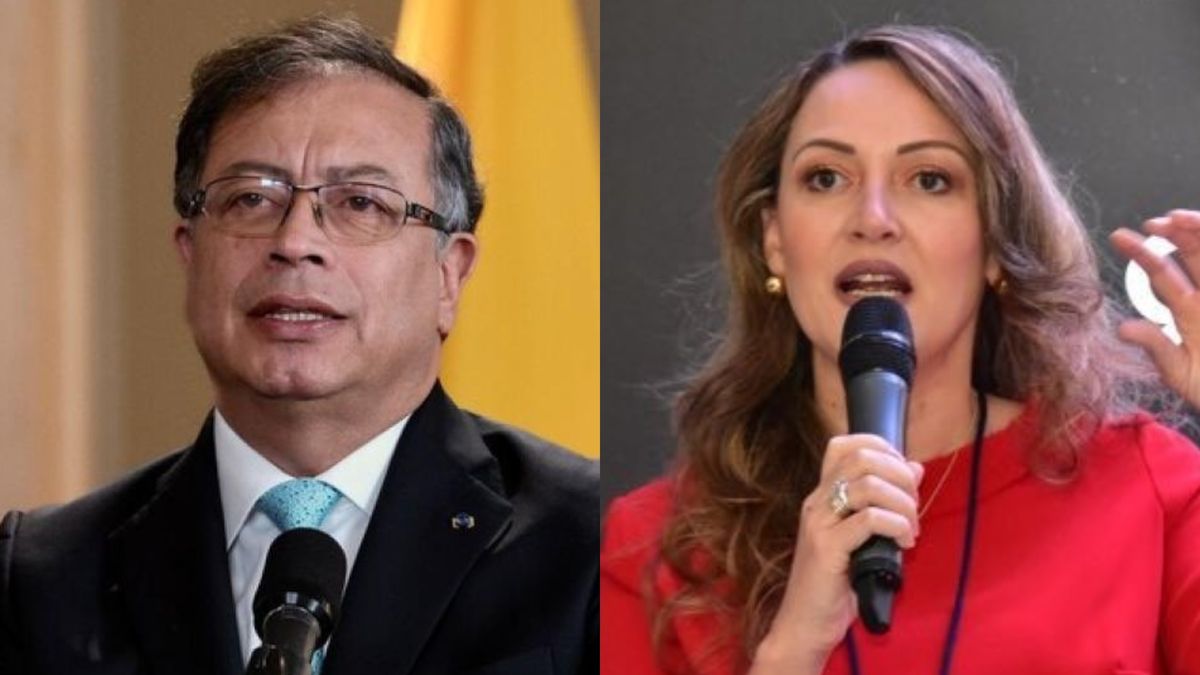 Presidente Gustavo Petro y Paula Cortés Calle, presidente ejecutiva de Anato.