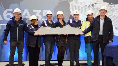 Royal Caribbean llevó a cabo, en Francia, el corte de la primera pieza de acero del Utopia of the Seas.