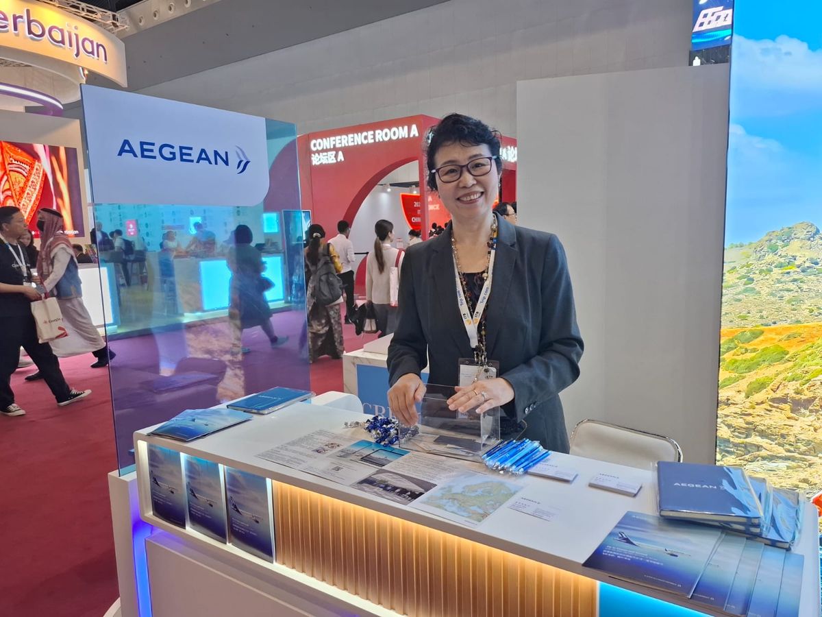 Anita Wang, Sales Manager para el norte de China de AEGEAN en ITB China 2026.