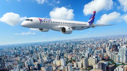 El Embraer E195-E2 tiene capacidad hasta 146 asientos y se sumarán a las 362 aeronaves de Latam Airlines.
