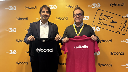 Nicolás Posse, Country Manager de Civitatis Argentina y Development Manager de la compañía en Uruguay y Chile; junto a Federico Pastori, director Comercial de Flybondi.