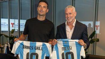 Lionel Scaloni y Martin Koening, de Baires Grill.