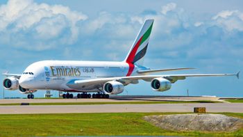 Un avión de la aerolínea Emirates.