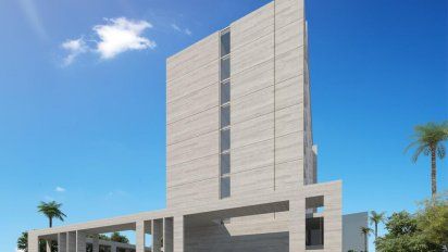 Fachada del Hotel Courtyard By Marriott Mérida Downtown.