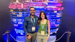 Jean Malavé, gerente regional de Royal Caribbean, y Valeria Caballero, Business Development coordinator de Royal Caribbean México.