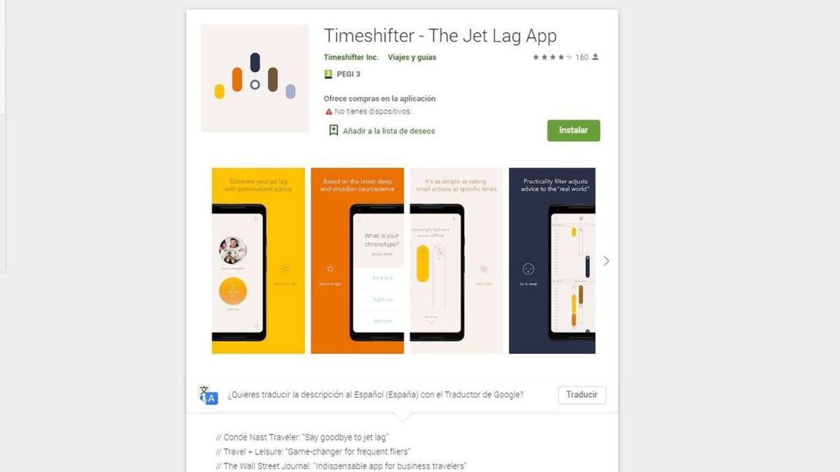 Time Shifter, la app para contrarrestar el jet lag.