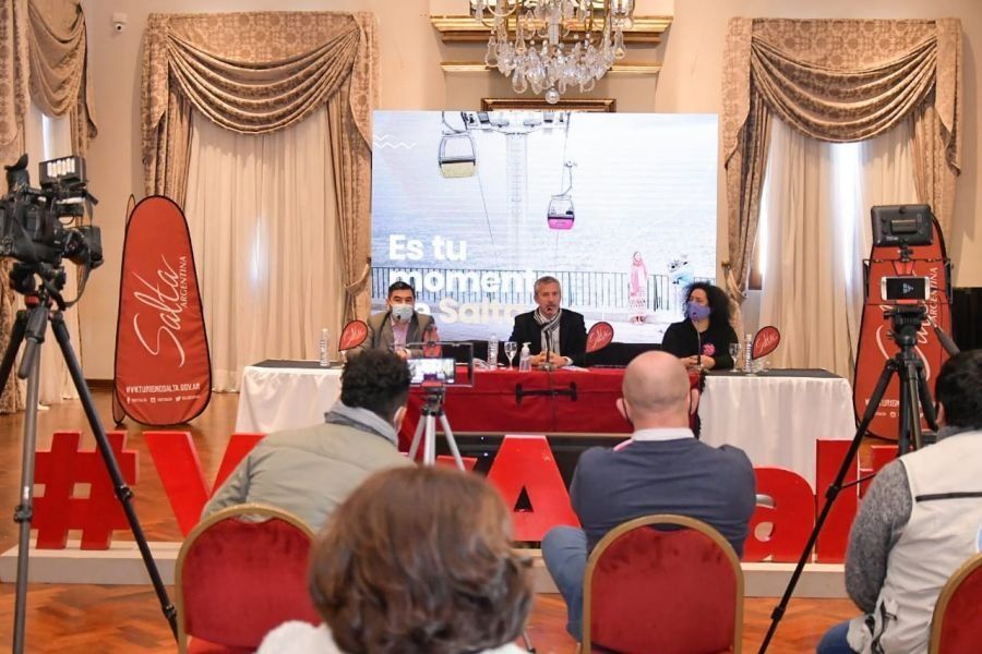 Mario Peña en la presentación en la capital provincial de Jujuy.