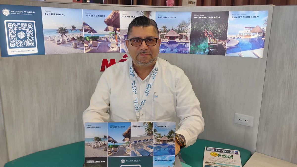 Mauricio Leyva, director comercial corporativo de Sunset World Resorts, con presencia en el Caribe Mexicano.