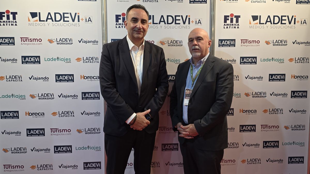 Gustavo Hani, ex presidente de Faevyt y CAT y actual asesor honorario del Inprotur y Gonzalo Yrurtia, director de Ladevi en el centro de Negocios FIT. Gustavo Hani, ex presidente de Faevyt y CAT y actual asesor honorario del Inprotur y Gonzalo Yrurtia, director de Ladevi en el centro de Negocios FIT.