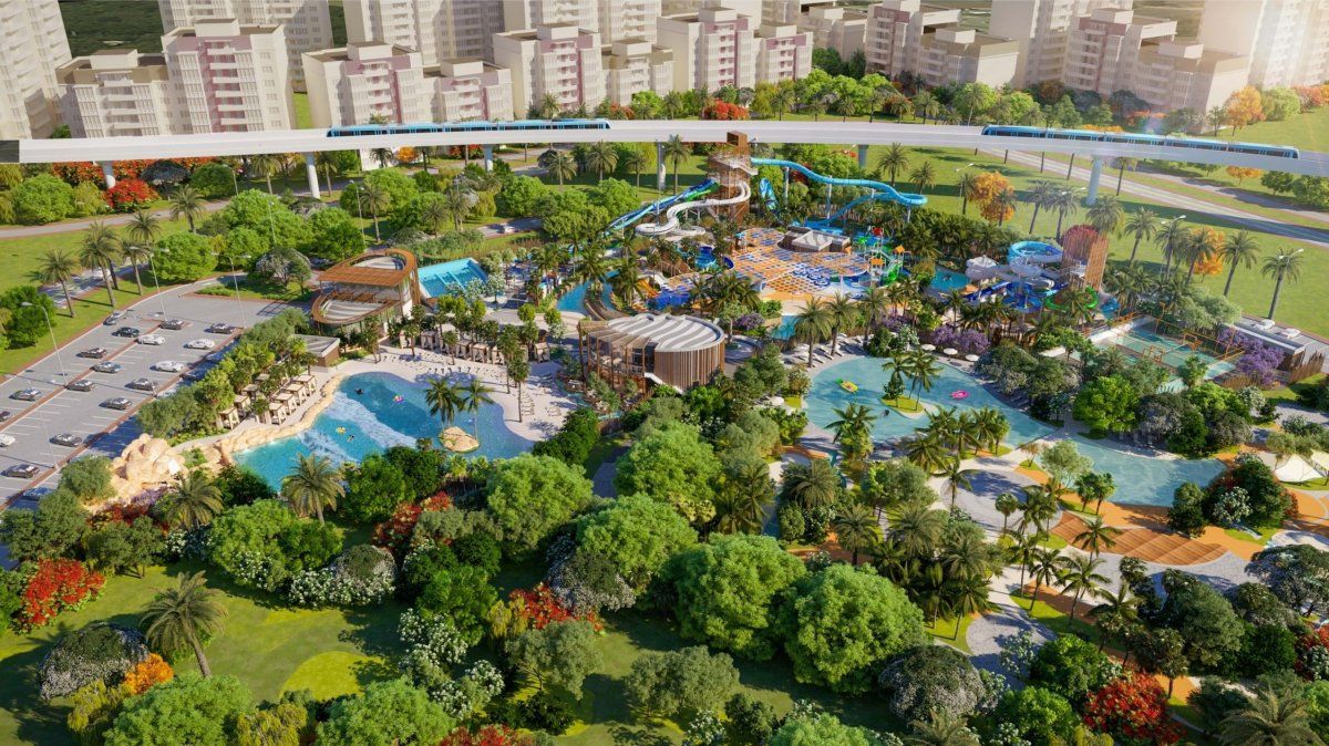 Vacacionesen Medio Oriente: el FlowRider® Triple en el Grand Hyatt Dubai es una atracciónde surf de vanguardia.&nbsp;