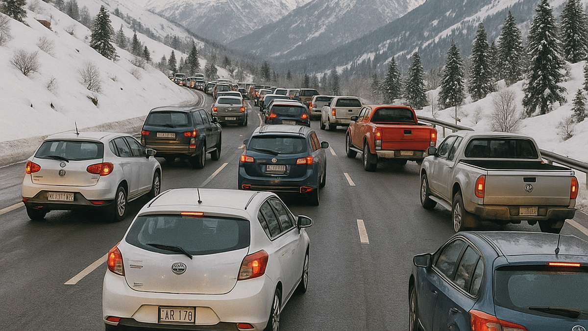 Fedetur muestra preocupación por atochamientos en los caminos a los centros de esquí luego de las últimas nevadas en la cordillera.&nbsp;