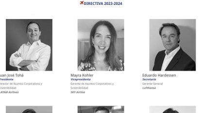 Juan José Tohá (Latam), Eduardo Hardensen (Lufthansa) y Karla Pérez (American Airlines) ocuparán los cargos de presidente, secretario y tesorera.