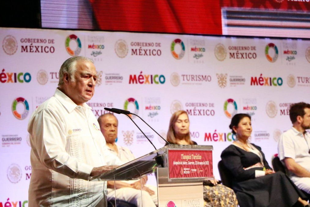 Miguel Torruco Marqués durante la inauguración del Tianguis Turístico 2022.