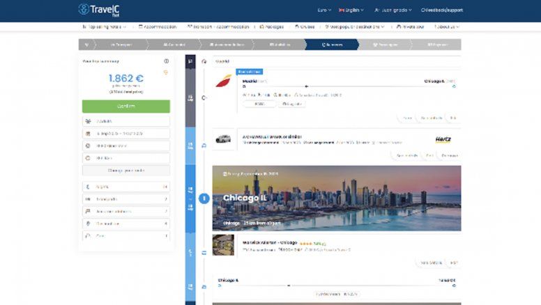 Un ejemplo de una ruta elaborada por AI Trips de Travel Compositor.