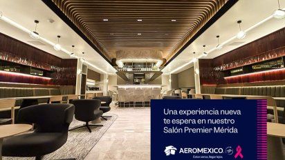 Aeroméxico reaperturó su Salón Premier en el Aeropuerto Internacional de Mérida.