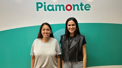 Fernanda Dublanc, gerente de Producto y Marketing de Piamonte Turismo, junto a Valeria Álvarez, jefa del departamento de Marketing.