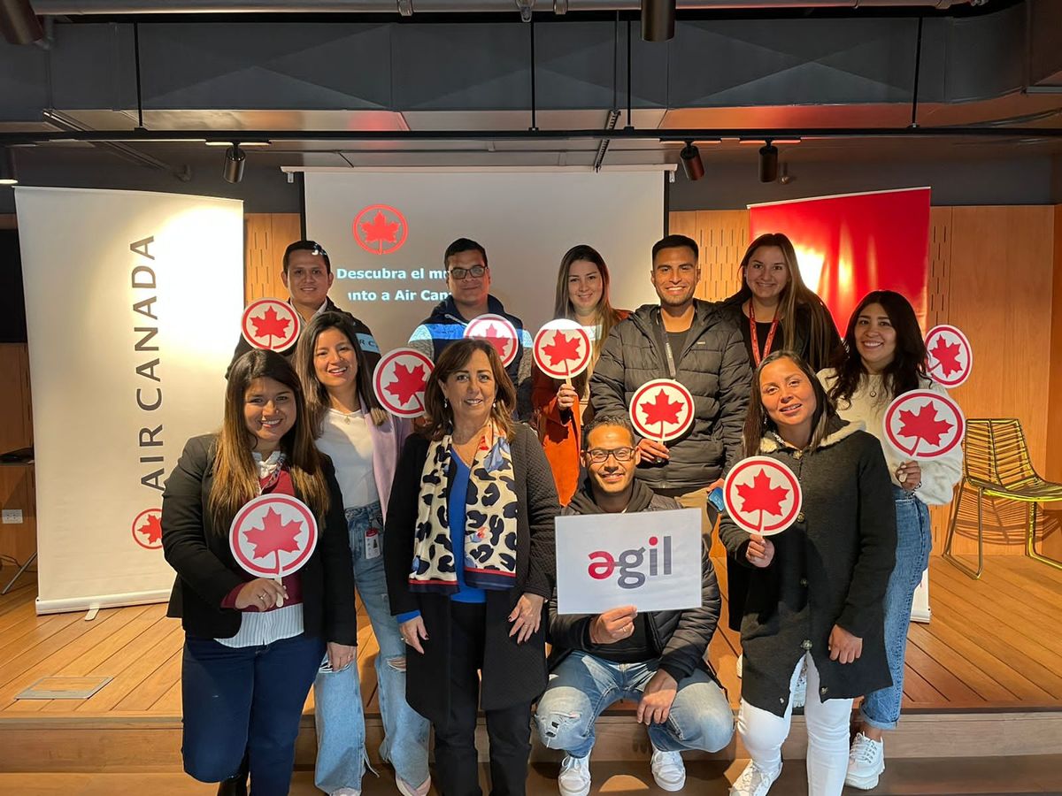 Con el fin de ofrecer información sobre las ventajas del nuevo avión que operará algunas rutas directas, Air Canada capacitó a ejecutivos de ventas de Ágil.