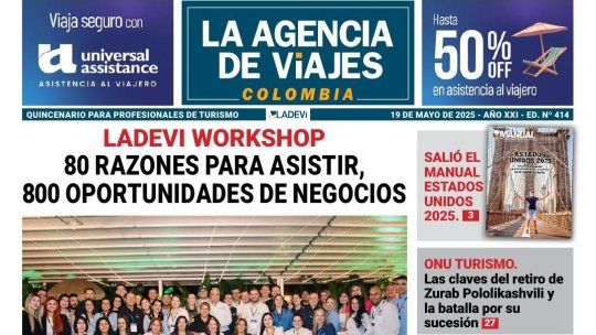 Edición #414 de la Revista La Agencia de Viajes Colombia.