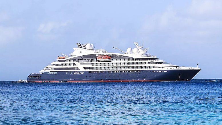 El Le Champlain, de Ponant, concretó una prueba de navegación con biocombustible producido a base de aceite de cocina usado.